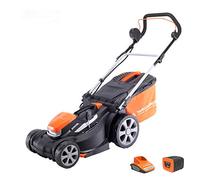 Yard Force 40V 34cm Cordless Lawnmower with lithium ion battery & quick charger LM G34A - GR 40 range