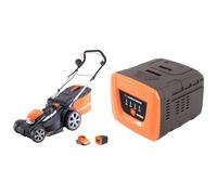 Yard Force 40V 37cm Cordless Lawnmower with 2 Lithium-Ion Batteries & Quick Charger GR40 Range