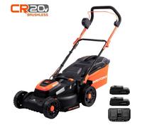 Yard Force 40V 4.0Ah (2X20V) 40Cm Brushless Cordless Lawnmower, Rear Roller, 7 Cutting Heights, 45L Capacity, Cr20 Range, Lm C40B