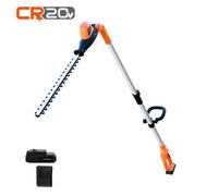 Yard Force Cordless Pole Hedge Trimmer 20V, Extendable To 256Cm, 45Cm Dual Action Blade, Battery Included - Cr20 Range