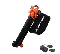 Yard Force LB C20C 40V Cordless Leaf Blower & Vacuum - 3-in-1 Garden Tool with 45L Collection Bag, Mulching Function, Variable Speed, 2 x 20V/4.0Ah Batteries - CR20 Range Compatible