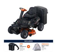 Yard Force Prorider E559 56V Battery Ride-On Lawnmower, 96Cm Cutting Width, 220L Grass Collection Kit & Cover Included