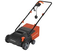Yard Force 1500W Electric Lawn Scarifier and Aerator, 2-in-1 Moss & Thatch Remover, 32cm Working Width, 4-Stage Height Adjustment, 35L Collection Bag