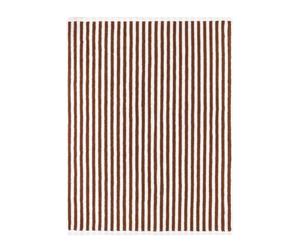 Yard Furn Hebden Striped Cotton Bath Mat - Soft Absorbent Natural 100% Cotton Bathroom Accessory (Pecan - 50x70cm)