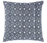Yard furn Helm Polyester Filled Cushion - Textured Washed Cotton (Ink - 50x50cm)
