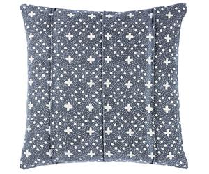 Yard furn Helm Polyester Filled Cushion - Textured Washed Cotton (Ink - 50x50cm)