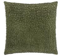Yard furn Pebble Feather Filled Cushion - Textured Chenille Linen Reverse Neutral Decorative Pillow (Lichen - 45x45cm)