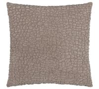 Yard furn Pebble Polyester Filled Cushion - Textured Chenille Linen Reverse Neutral Decorative Pillow (Slate - 45x45cm)