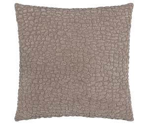 Yard furn Pebble Polyester Filled Cushion - Textured Chenille Linen Reverse Neutral Decorative Pillow (Slate - 45x45cm)