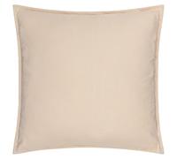 Yard furn Slub Cotton Cushion Cover - Double Sided Soft Textured Minimalist Oxford Edge Decorative Case (Linen - 50x50cm)