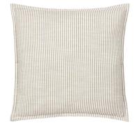 Yard furn Truro Striped Cushion Cover - Classic Stripe 100% Cotton Slub Texture Oxford Edge Decorative Case (Natural - 45x45cm)