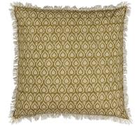 Yard Georgi Abstract Cushion in Olive | Size: 50 cm x 50 cm Yard Olive 50 cm x 50 cm
