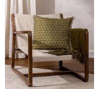 Yard Georgi Geometric Cotton Fringed Feather Rich Filled Cushion