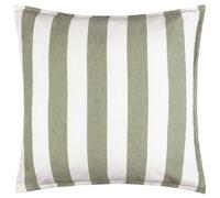 Yard Hayle Polyester Filled Cushion - Reversible Water Resistant Striped Soft Cotton Outdoor Decorative Pillow (Lichen - 50x50cm)