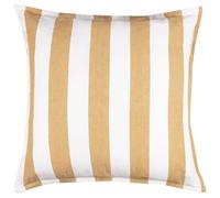 Yard Hayle Polyester Filled Cushion - Reversible Water Resistant Striped Soft Cotton Outdoor Decorative Pillow (Honey - 50x50cm)