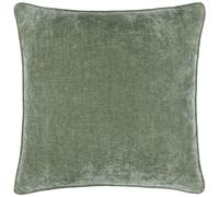Yard Heavy Chenille Cushion Cover - Piped Soft Velvet Textured Earthy Tones (Eucalyptus - 50x50cm)