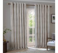 Yard Hebden 100% Cotton Blackout Eyelet Curtain Pair in Light Brown | Size: 168 cm width x 229 cm drop Yard Light Brown 168 cm width x 229 cm drop