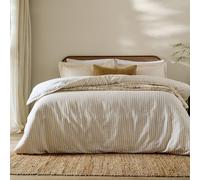 Yard Gear Duvet Set Yard Hebden Mélange Stripe 100% Cotton Reversible Honey Yellow Super King