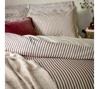Yard Hebden Cotton Stripe Beetroot Bedding Set - King Size