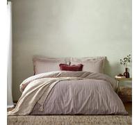 Yard Hebden Cotton Stripe Beetroot Bedding Set - Single