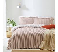 Yard Hebden Cotton Stripe Pecan Bedding Set - Super king