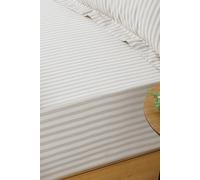The Linen Yard Hebden Fitted Sheet, Natural, Double