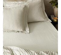 Yard Hebden Mélange Stripe Cotton Fitted Sheets - Double - Mole
