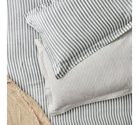 Yard Hebden Melange Navy Stripe Pair of Pillowcases - STD PR, NAVY