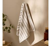 Yard Hebden Narrow Striped 100% Cotton Bathroom Towel in Light Brown Yard Light Brown