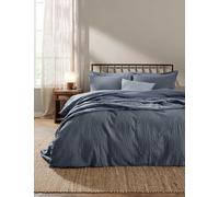 YARD Hebden Pure Cotton Seersucker Bedding Set Blue