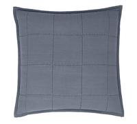 Yard Hebden Quilted Washed Cotton Cushion Cover (Denim Blue, 55 x 55 cm)