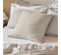 Yard Hebden Quilted Washed Cotton Cushion Cover, Stone, 55 X 55Cm