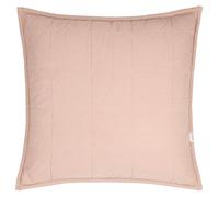 Yard furn Hebden Quilted Washed Cotton Polyester Filled Cushion - Ultra Soft Textured Percale Oxford Edge Pillow (Cotta - 55x55cm)