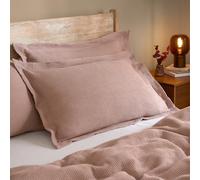 Yard Hebden Relaxed Waffle Pillowcase Pair (Cotta)