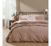 Yard Hebden Seersucker Duvet Cover Set (Cotta, Super King)