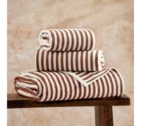 Yard Hebden Hand Towel - Ultra Soft 100% Cotton Terry Striped Luxury Bathroom Towel (Pecan - 50x100cm)