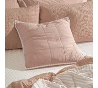 Yard Hebden Striped 100% Cotton Cushion in Pink | Size: 55 cm x 55 cm Yard Pink 55 cm x 55 cm
