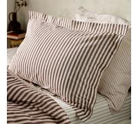 Yard Pillowcase Pair Hebden Narrow Stripe Beetroot