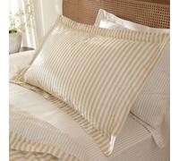 Yard Hebden Striped 100% Cotton Pillowcase Pair, Honey Yellow, 50 X 75Cm