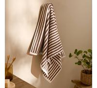 Yard furn Hebden Bath Sheet - Ultra Soft 100% Cotton Terry Striped Luxury Bathroom Towel (Chocolate - 100x150cm)
