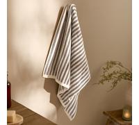 Yard Hebden Striped 100% Cotton Towel in Grey Yard Grey