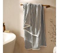 Yard Hebden Striped 100% Cotton Towel in Pale Blue | Size: Bath Sheet Yard Pale Blue Bath Sheet