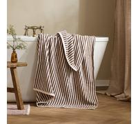 Yard furn Hebden XL Bath Sheet - Ultra Soft 100% Cotton Terry Striped Luxury Bathroom Towel (Chocolate - 100x180cm)