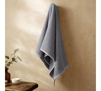 Yard Hebden Textured Waffle 100% Cotton Hand Towel, Denim Blue, 50 X 100Cm