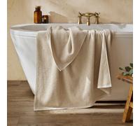 Yard Hebden Textured Waffle 100% Cotton Xl Bath Sheet, Stone, 100 X 180Cm