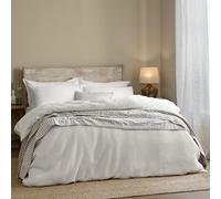 Yard Hebden Waffle Duvet Cover Set (Chalk, Single) | Soft cotton waffle texture with relaxed everyday comfort