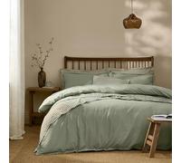 Yard Hebden Washed Cotton Duvet Cover Set (Green, King)