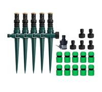 Yard Irrigation Connector Sprinkler Set 21 Piece Adjustable Watering Head Setup with Ground Stakes for Garden Care Garden Sprinkler Irrigation Stake Watering Head Flower Bed Seedling Care Hose Yard