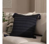 Yard Larch Woven Tasselled Cushion in Black | Size: 45 cm x 45 cm Yard Black 45 cm x 45 cm