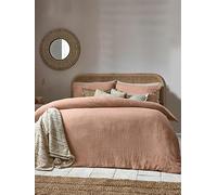 Yard Lark Muslin Cotton Single Duvet Cover Set Pink Clay, Multi